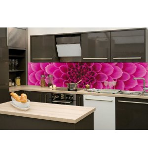 Samoljepljiva periva foto tapeta za kuhinju - Ružičasta Dalija, 260x60 cm