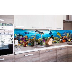 Samoljepljiva periva tapeta za kuhinju - Podmorski život, 260x60 cm