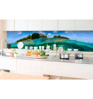 Samoljepljiva periva foto tapeta za kuhinju - Koraljni greben, 350x60 cm