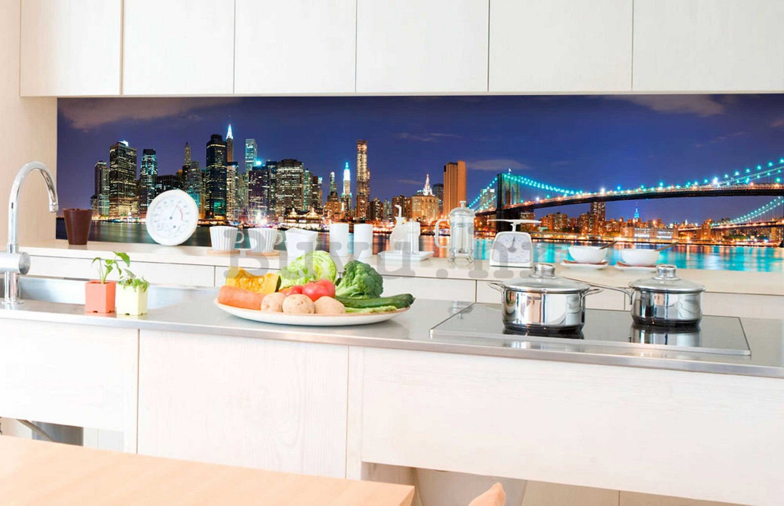 Samoljepljiva periva foto tapeta za kuhinju - Manhattan, 350x60 cm