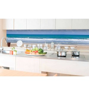 Samoljepljiva periva tapeta za kuhinju - Valovi na plaži, 350x60 cm