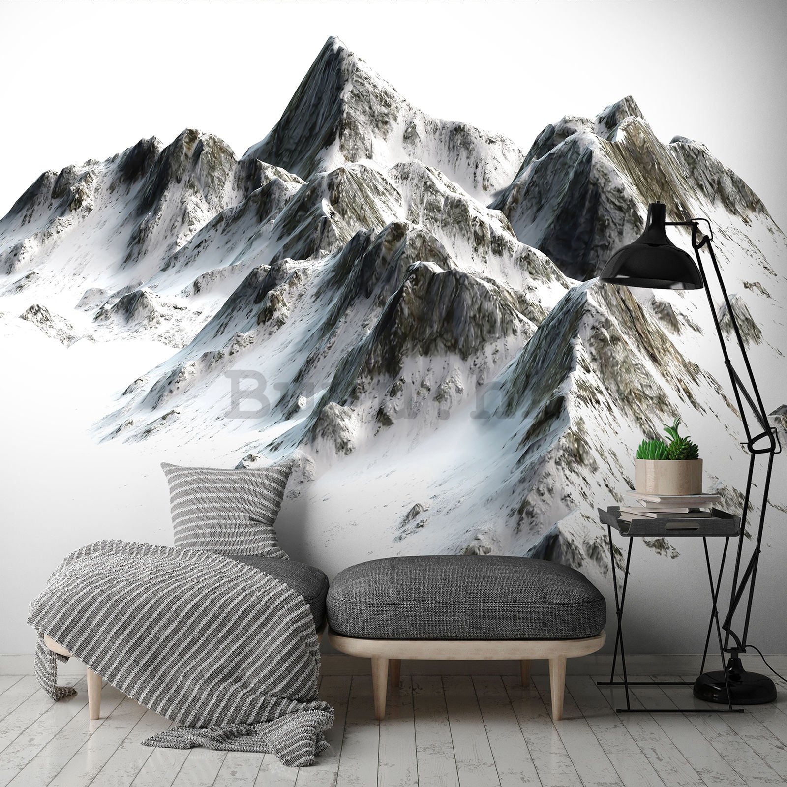 Vlies foto tapeta: Snježne planine - 416x254 cm