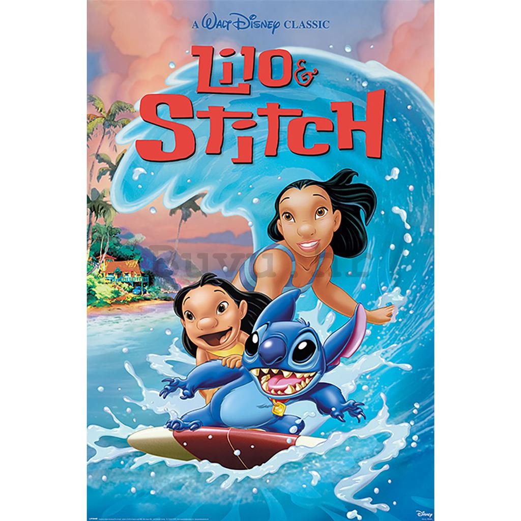 Plakát - Lilo & Stitch (Wave Surf)