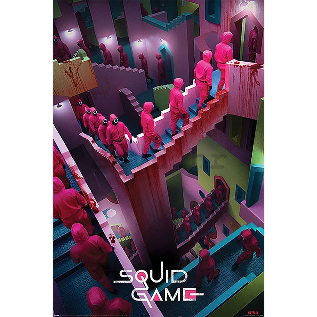 Plakát - Squid Game (Crazy Stairs)