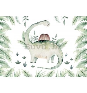 Vlies foto tapeta: Dinosaur u paprati - 254x184 cm