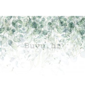 Vlies foto tapeta: Zeleno obojeno cvijeće - 254x184 cm