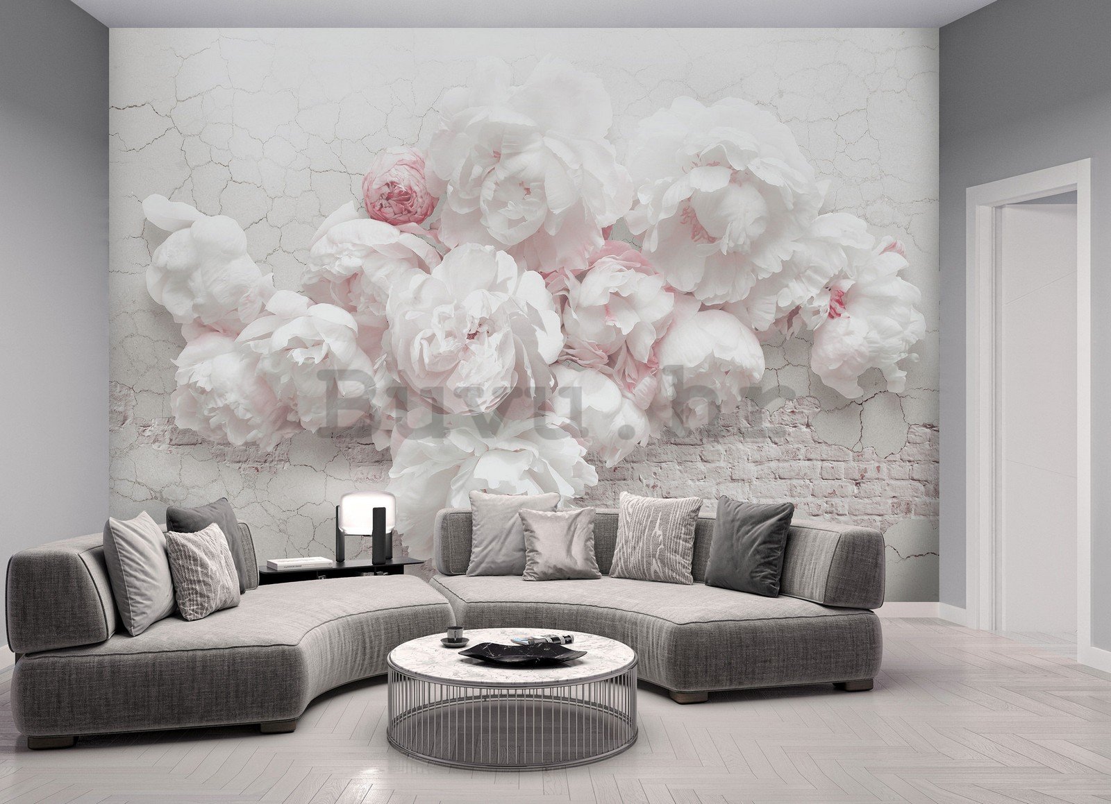 Vlies foto tapeta: Bijele ruže na zidu - 416x254 cm