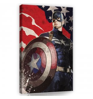 Slika na platnu: Captain America (zastava) - 40x60 cm