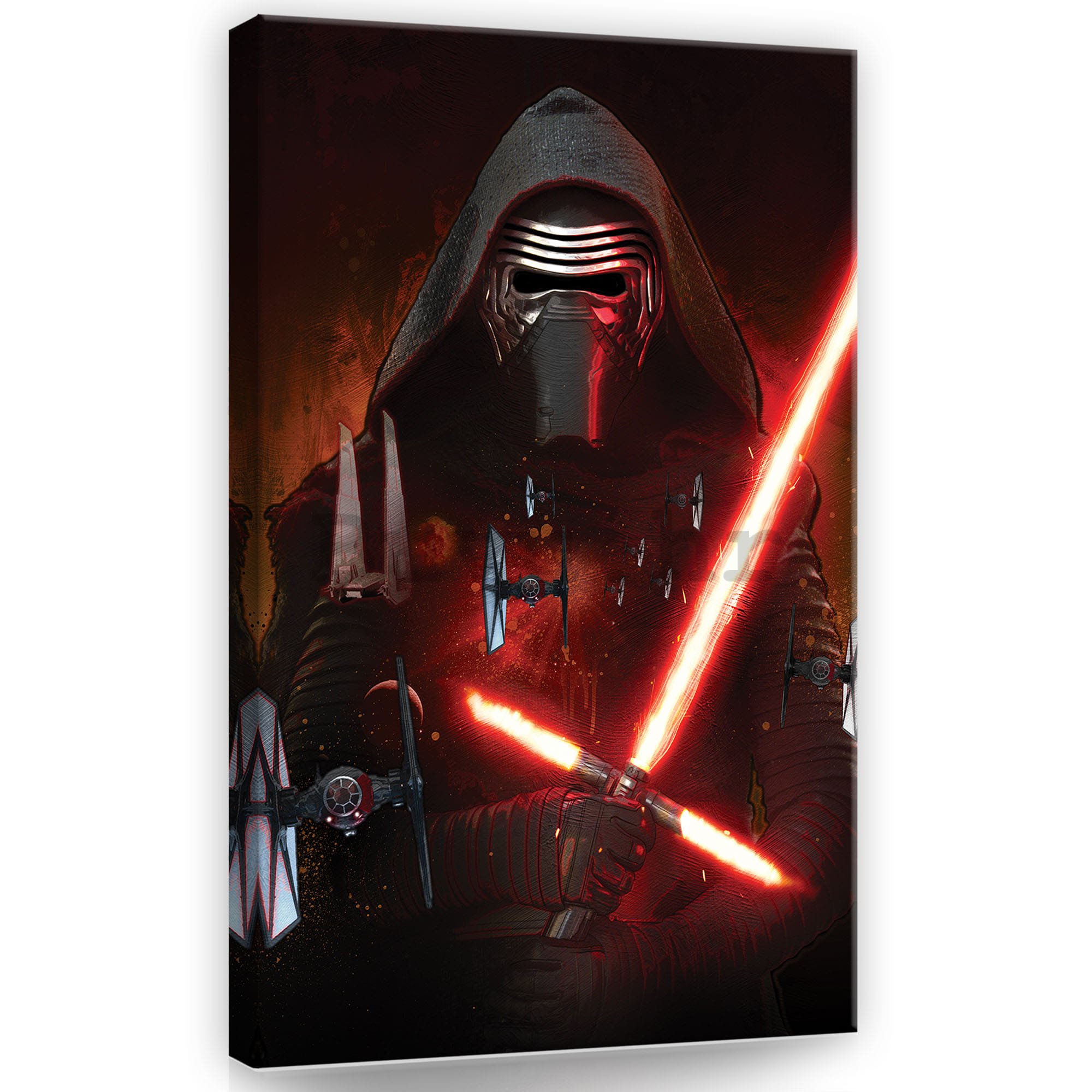 Slika na platnu: Star Wars Kylo Ren & TIE fighters - 40x60 cm