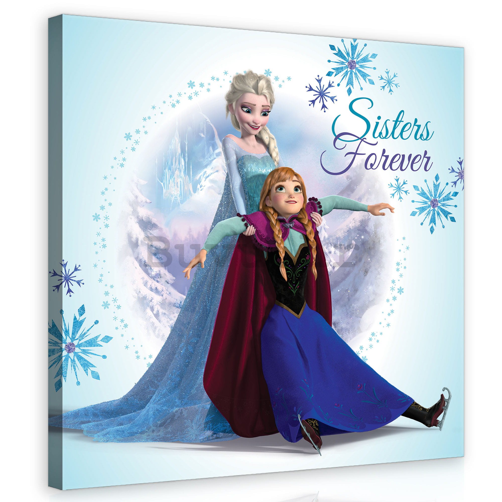 Slika na platnu: Frozen (Sisters Forever) - 80x80 cm