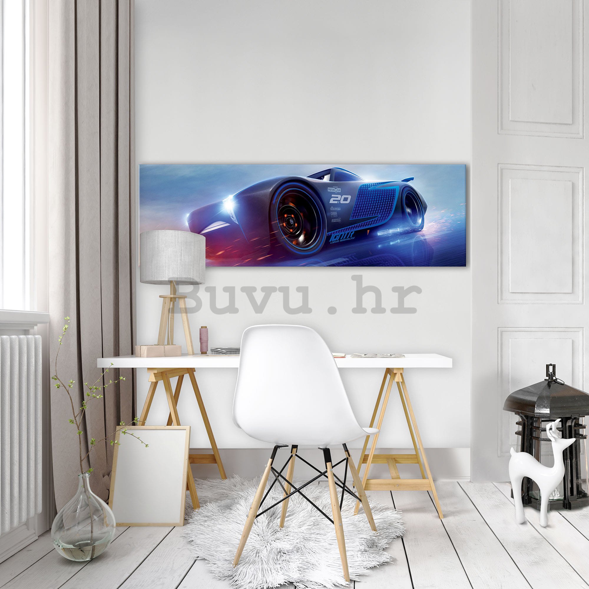 Slika na platnu: Auta, Cars (Lightning McQueen) - 145x45 cm