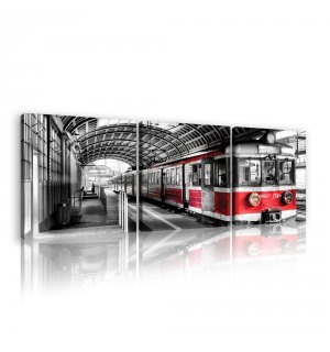 Slika na platnu: Stara podzemna željeznica (šarena) - set 3kom 25x25cm