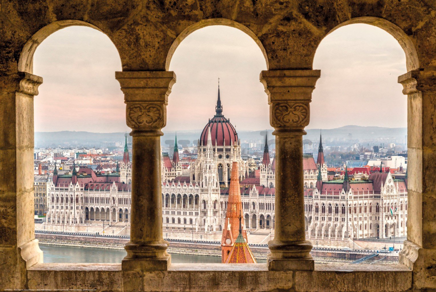 Poster: Pogled na mađarski parlament, Budimpešta