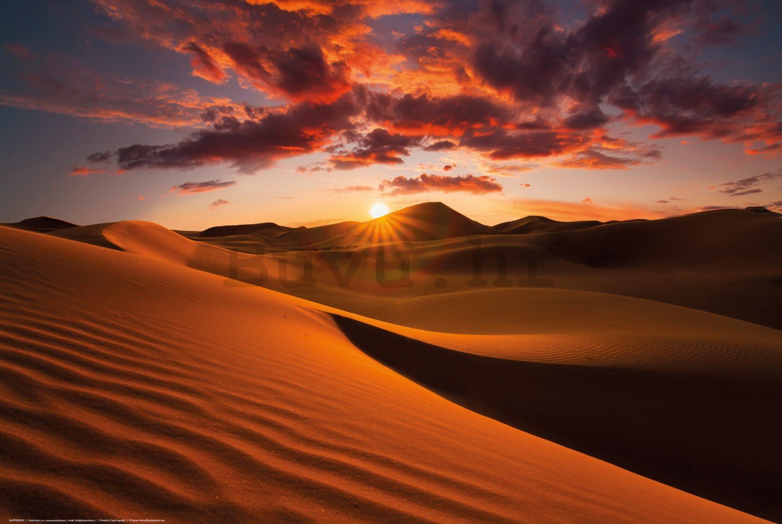 Poster: Zalazak sunca nad pustinjom