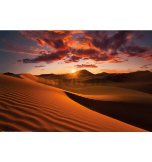 Poster: Zalazak sunca nad pustinjom