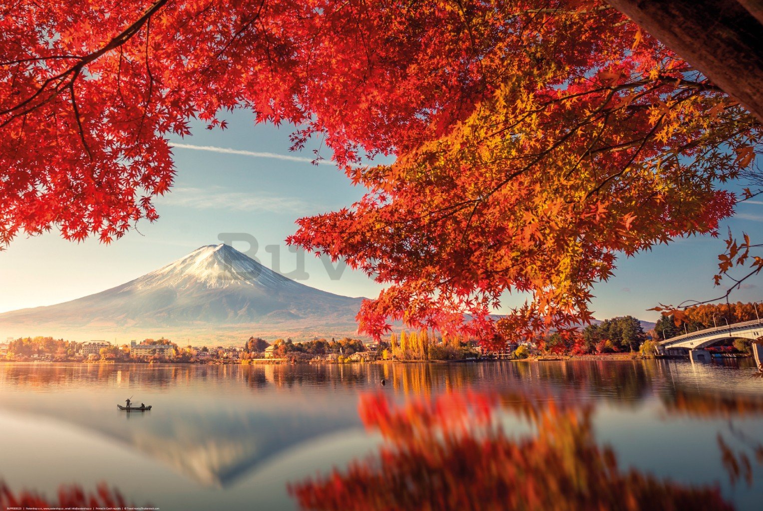 Poster: jezero Kawaguchiko, planina Fuji