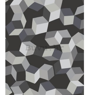 Vinil tapeta - 3d sivi geometrijski uzorci