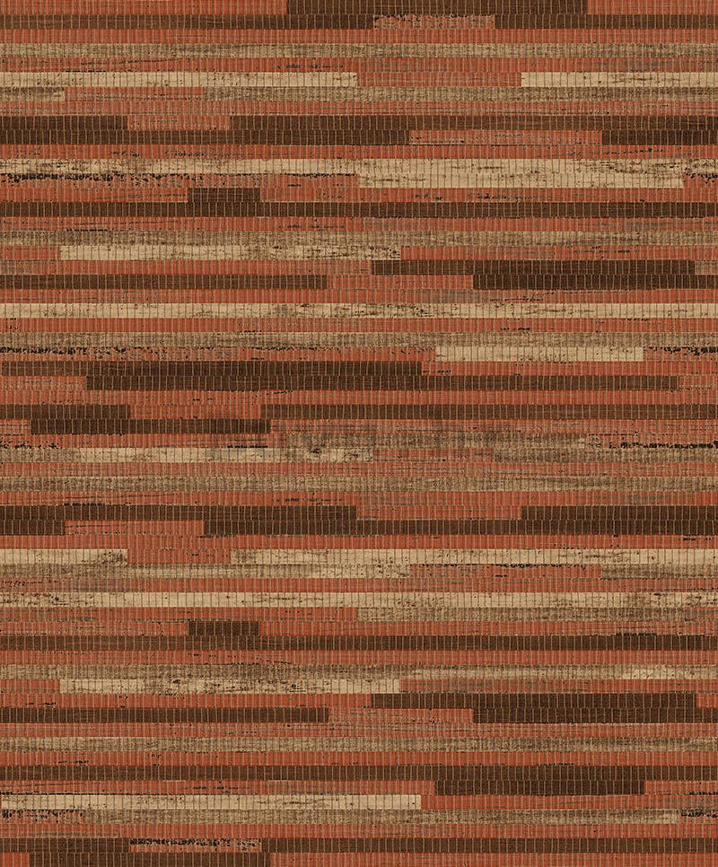 Vinilna periva tapeta - drvno oblaganje smeđe-narančaste boje