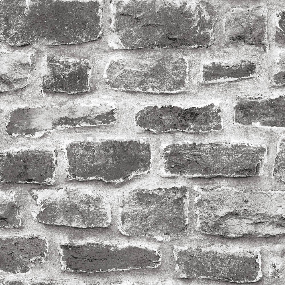 Vinil tapeta tamno sivi kameni zid (2)