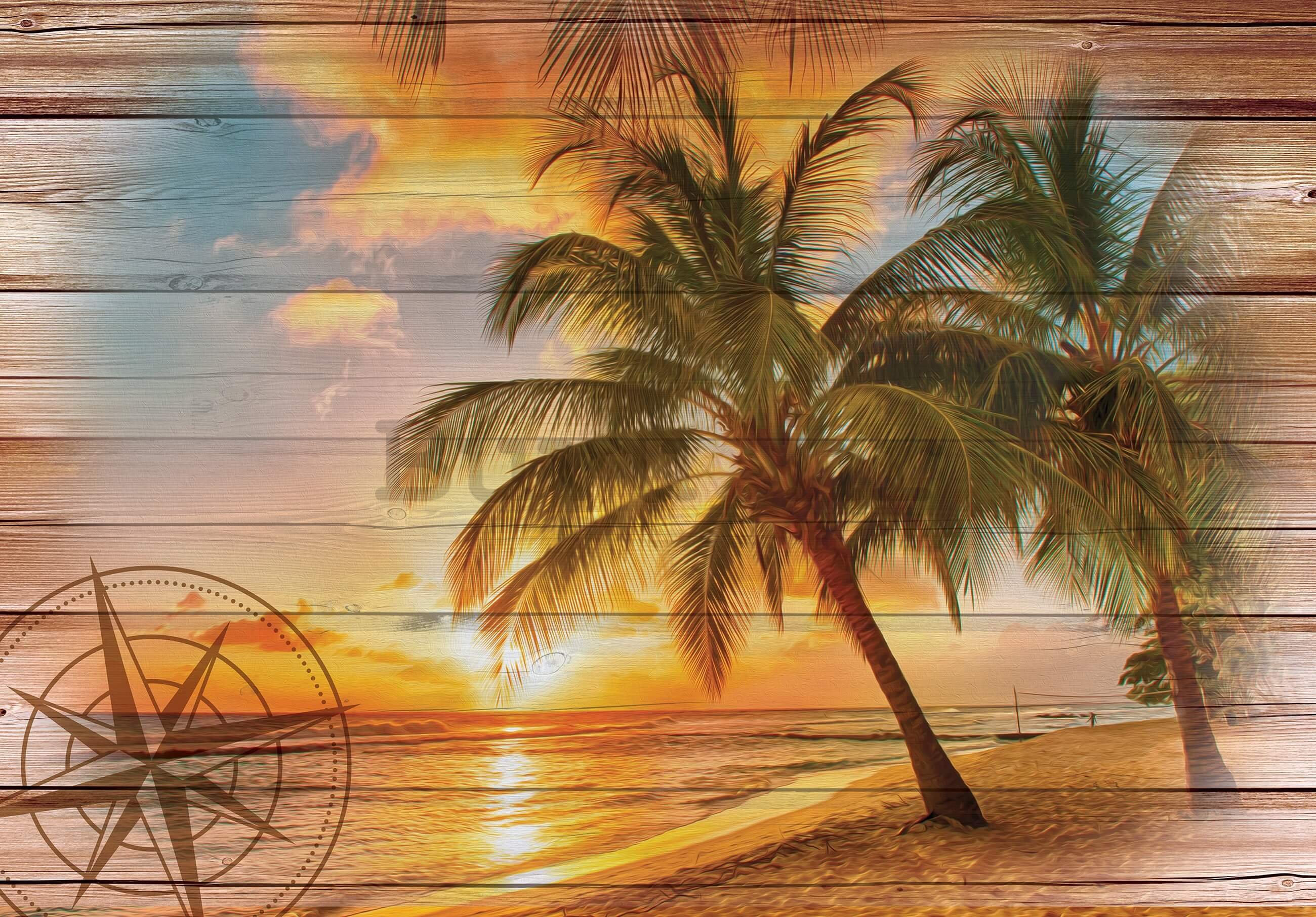 Vlies foto tapeta: Zalazak sunca u raju (2) - 254x184 cm
