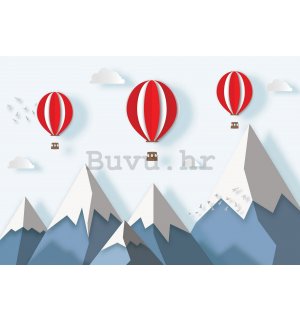 Vlies foto tapeta: Baloni iznad planina - 104x70,5 cm