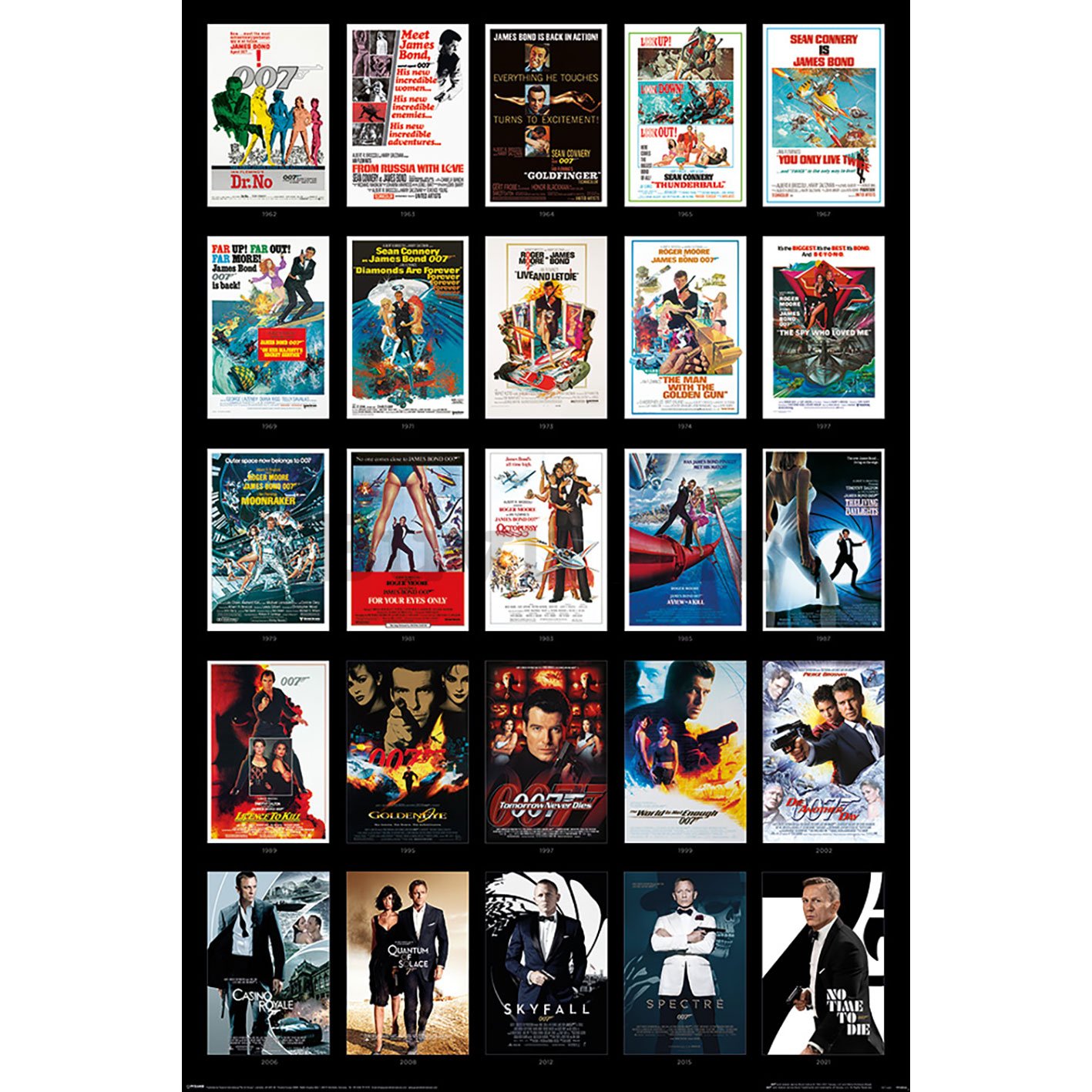 Plakát - James Bond (25 films)