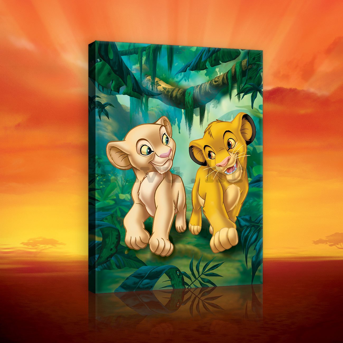 Slika na platnu: Kralj lavova (Mufasa i Nala) - 40x60 cm