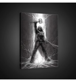 Slika na platnu: Thor (crno-bijeli) - 60x40 cm