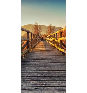 Foto tapeta samoljepljiva: Jesenski pješački most - 100x211 cm