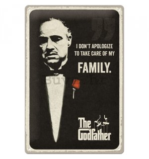 Metalna tabla: The Godfather I don't apologize - 20x30 cm