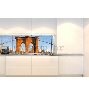 Samoljepljiva periva tapeta za kuhinju - Horizont Brooklynskog mosta, 180x60 cm