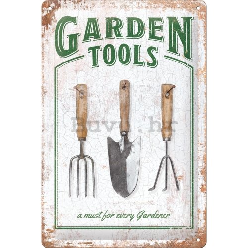 Metalna tabla: Garden Tools - 20x30 cm