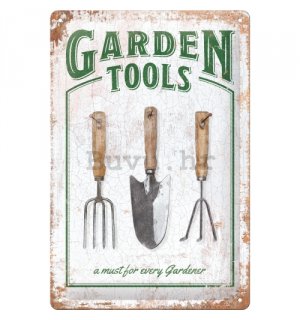 Metalna tabla: Garden Tools - 20x30 cm