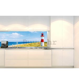 Samoljepljiva periva tapeta za kuhinju - Svjetionik na plaži, 180x60 cm