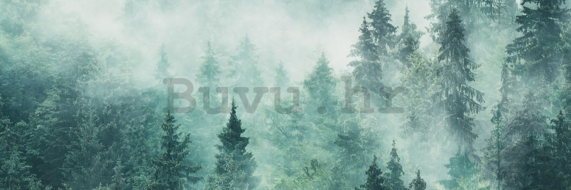 Samoljepljiva periva tapeta za kuhinju - Magla u šumi, 180x60 cm