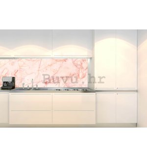 Samoljepljiva periva tapeta za kuhinju - Ružičasti mramor, 180x60 cm