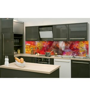 Samoljepljiva periva tapeta za kuhinju - Apstraktni zid, 260x60 cm
