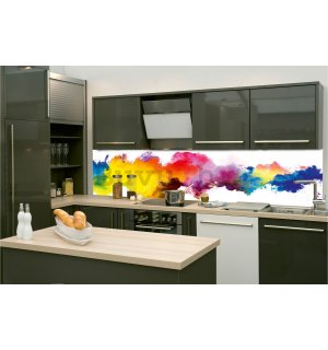 Samoljepljiva periva tapeta za kuhinju - Eksplozija boja, 260x60 cm
