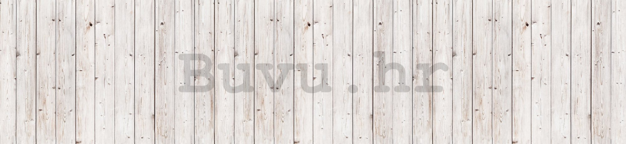 Samoljepljiva periva tapeta za kuhinju - Bijeli drveni zid, 260x60 cm