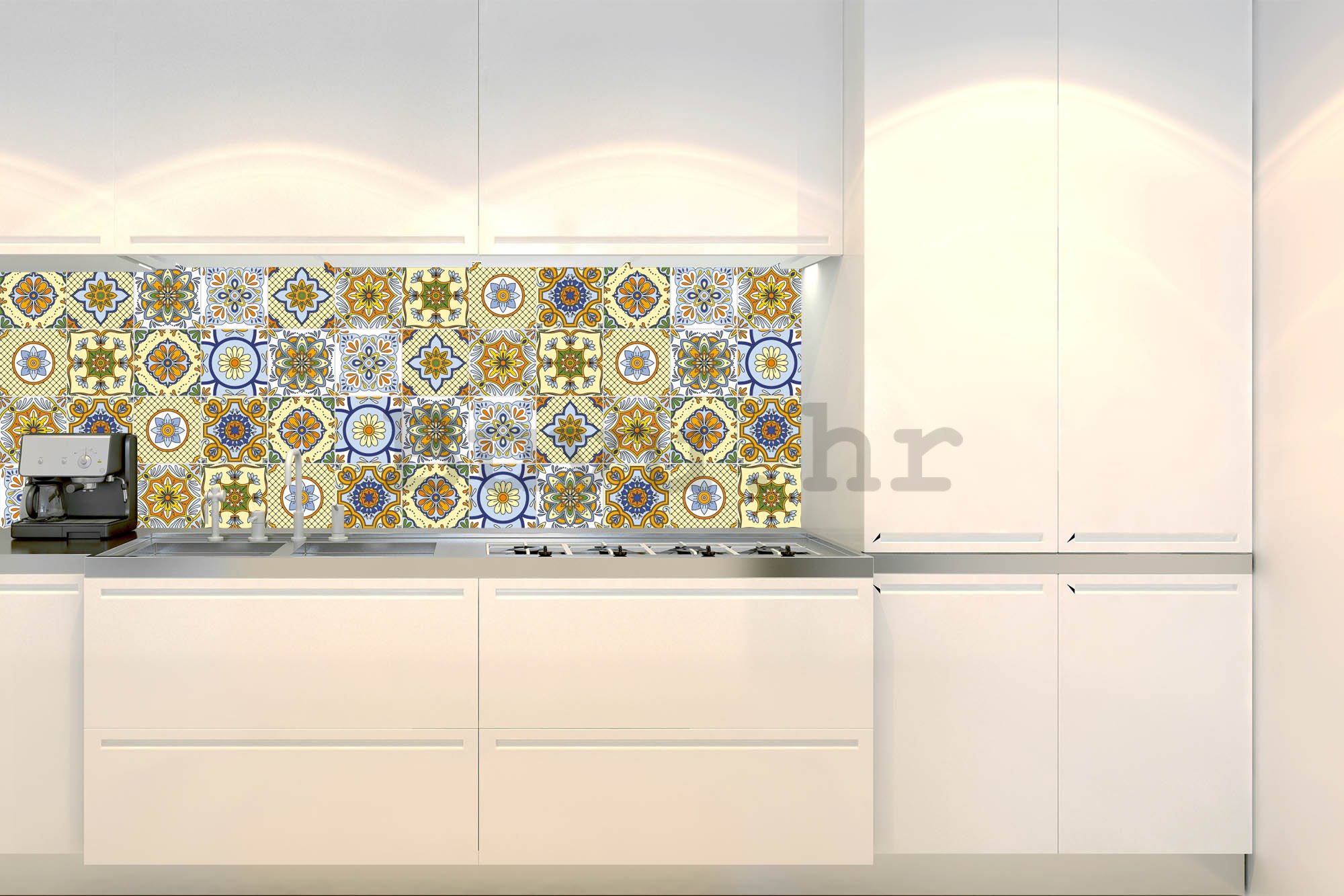 Samoljepljiva periva tapeta za kuhinju - Žuta pločica, 180x60 cm