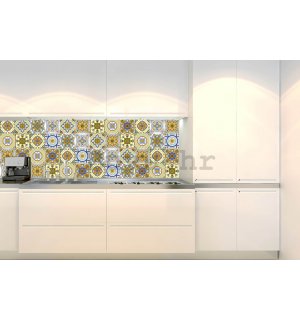 Samoljepljiva periva tapeta za kuhinju - Žuta pločica, 180x60 cm