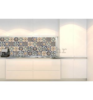 Samoljepljiva periva tapeta za kuhinju - Plava pločica, 180x60 cm