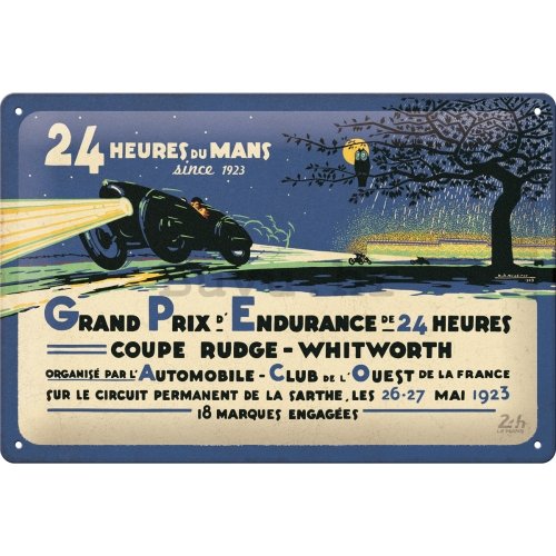 Metalna tabla: 24h Le Mans First Race 1923 - 30x20 cm