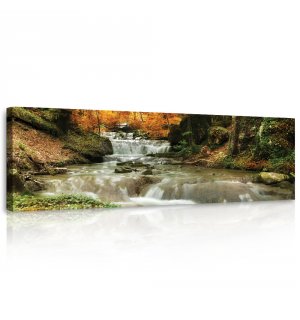 Slika na platnu: Jesenja rijeka - 145x45 cm