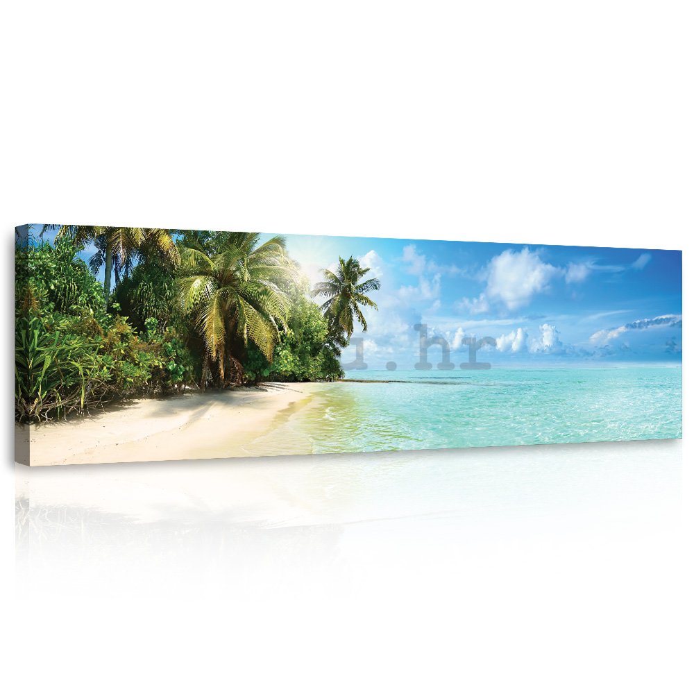 Slika na platnu: Sunčana tropska plaža - 145x45 cm