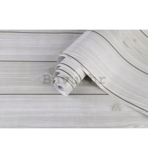 Samoljepljive tapete za namještaj bijele drvene daske 45cm x 8m