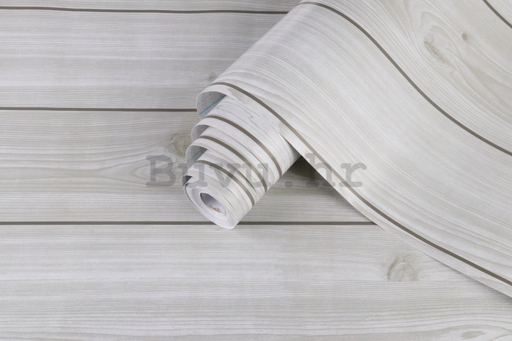Samoljepljiva folija za namještaj bijele drvene daske 45cm x 3m