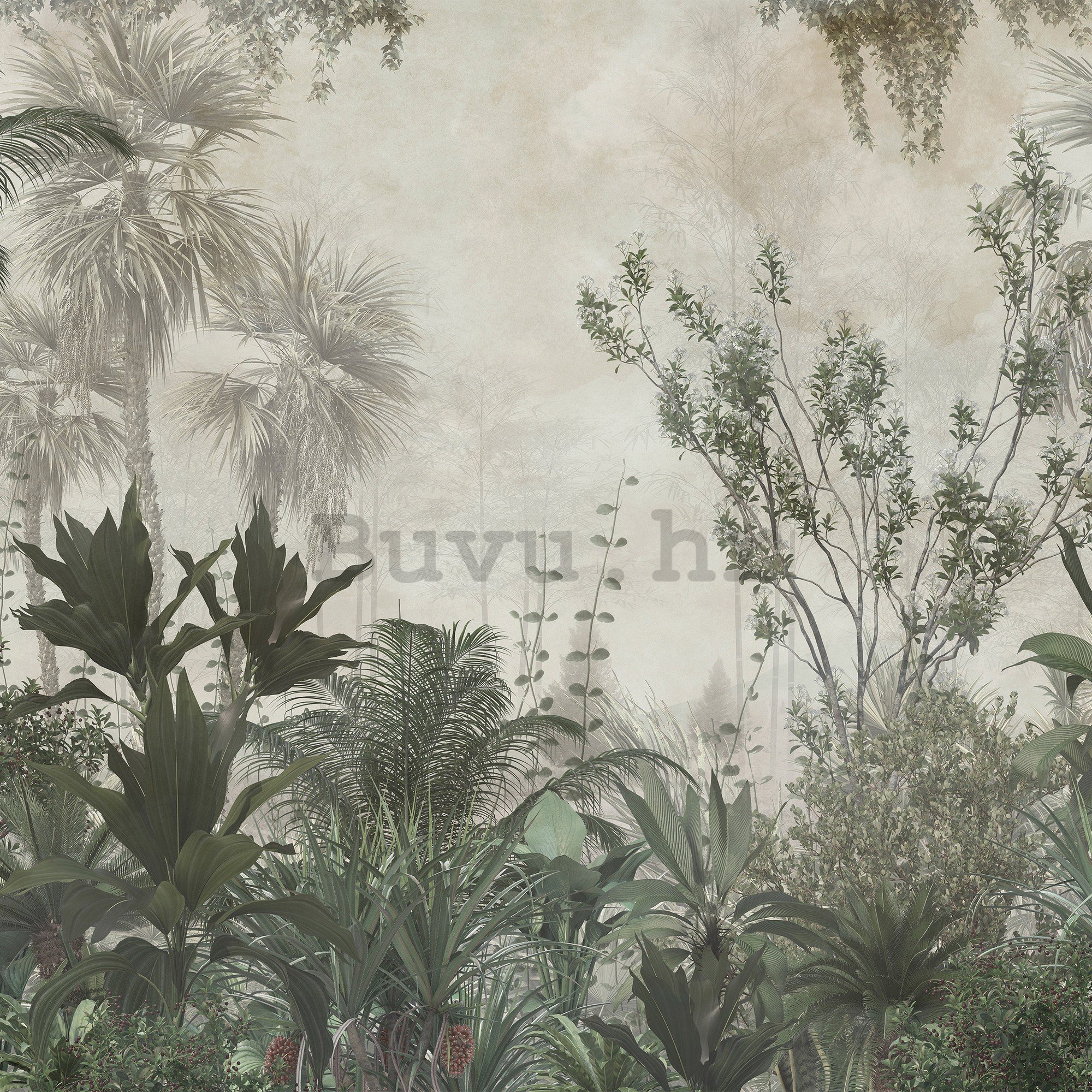 Foto tapeta Vlies: Šumska džungla zelena - 254x184 cm