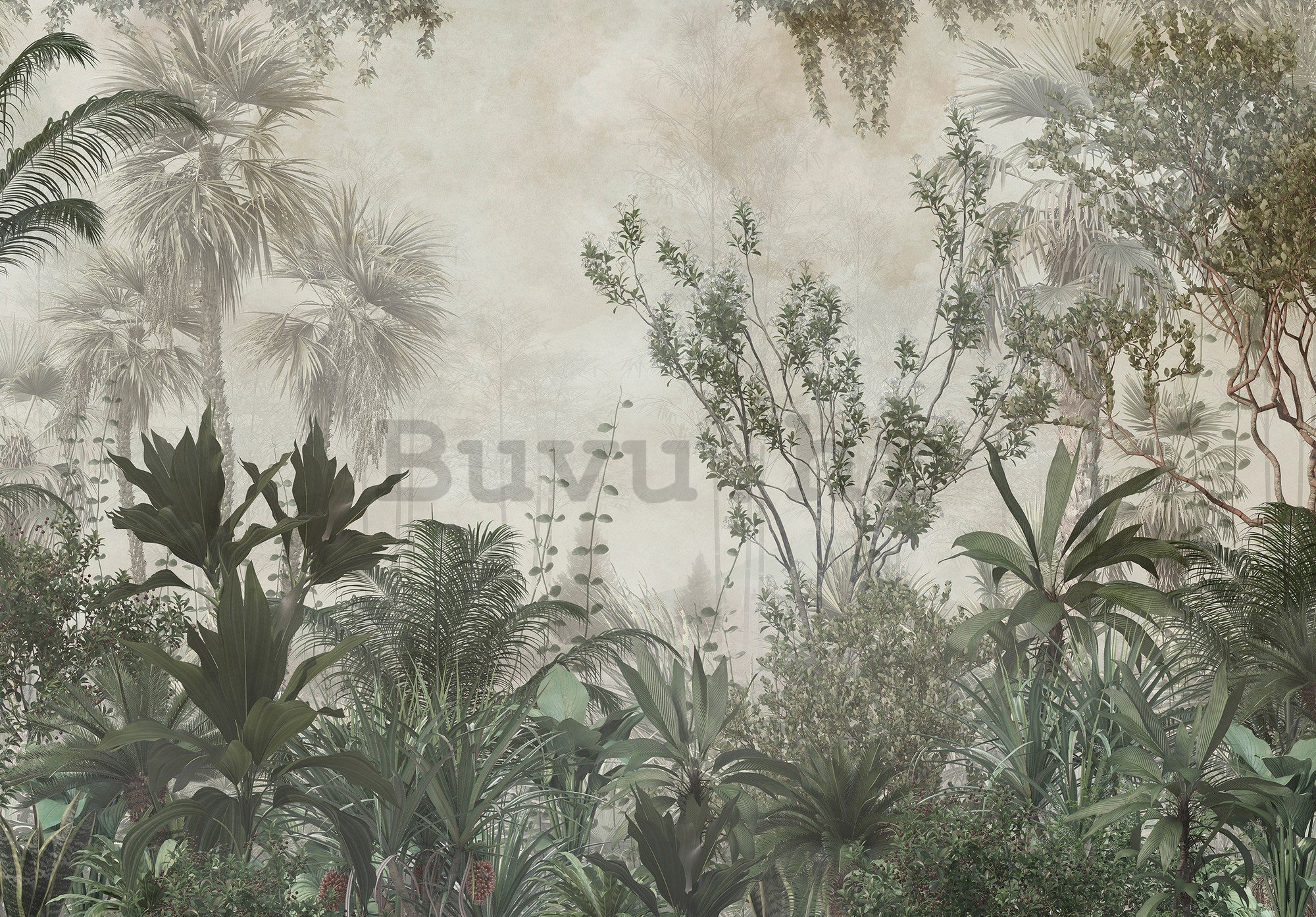 Foto tapeta Vlies: Šumska džungla zelena - 254x184 cm