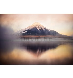 Foto tapeta Vlies: Jezero i planina Fuji - 254x184 cm